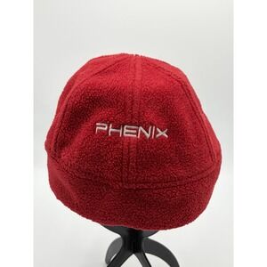 Phenix Beanie Grey Knit with Fleece Lining OSFM Red Canada Made Second Skin